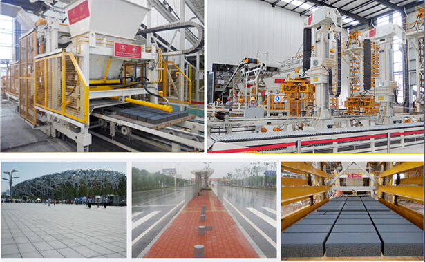 透水磚機雙擊并列生產(chǎn)線